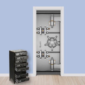 Adesivo de Porta Cofre Arte Destaque P - 0,73 X 2.13 Metros