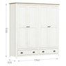 Guarda Roupa 4p 2g Madeira Maciça 176 Cm 9105 Branco Freijo Milani Store - 4