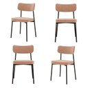 Ver imagem 1 de Kit com 4 Cadeiras para Sala de Jantar Mona Yescasa Bege/Nude