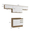 Ver imagem 3 de Armário de Cozinha Completa 100% Mdf 280cm Nogueira/branco Celeste Kappesberg