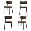 Ver imagem 1 de Kit com 4 Cadeiras para Sala de Jantar Mona Yescasa Marrom/Sand
