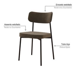 Kit com 4 Cadeiras para Sala de Jantar Mona Yescasa - 5