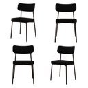 Ver imagem 1 de Kit com 4 Cadeiras para Sala de Jantar Mona Yescasa Preto