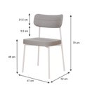 Ver imagem 4 de Kit com 4 Cadeiras para Sala de Jantar Mona Yescasa Cinza Corriente/Branco
