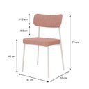 Ver imagem 4 de Kit com 4 Cadeiras para Sala de Jantar Mona Yescasa Rosa/Linked/Branco