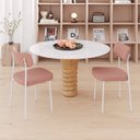 Ver imagem 3 de Kit com 4 Cadeiras para Sala de Jantar Mona Yescasa Rosa/Linked/Branco