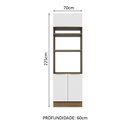 Ver imagem 3 de Torre Quente Madesa Lux 70 cm 3 Portas Rustic/Branco Veludo