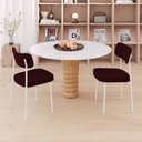 Ver imagem 3 de Kit com 4 Cadeiras para Sala de Jantar Mona Yescasa Vermelho/Bordô/Branco
