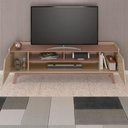 Ver imagem 3 de Rack Sala Turim para TV até 65 Polegadas 160cm MDP-MDF com Pés em Madeira Fendi Bechara Móveis