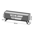 Ver imagem 4 de Rack Sala Turim para TV até 65 Polegadas 160cm MDP-MDF com Pés em Madeira Fendi Bechara Móveis