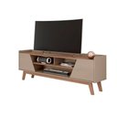 Ver imagem 1 de Rack Sala Turim para TV até 65 Polegadas 160cm MDP-MDF com Pés em Madeira Fendi Bechara Móveis