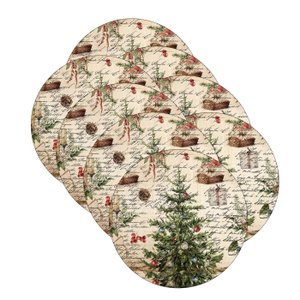 Kit Sousplat Natal Boho Christmas NSW 8 Peças Sem base