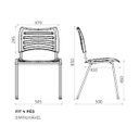 Ver imagem 6 de Cadeira Fit com Assento e Encosto em Polipropileno Azul Roal