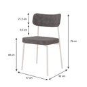 Ver imagem 4 de Kit com 4 Cadeiras para Sala de Jantar Mona Yescasa Cinza/Boucle Nuvem/Branco