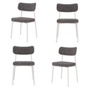Ver imagem 1 de Kit com 4 Cadeiras para Sala de Jantar Mona Yescasa Cinza/Boucle Nuvem/Branco