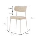Ver imagem 4 de Kit com 4 Cadeiras para Sala de Jantar Mona Yescasa Bege/Vanilla/Branco