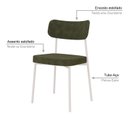 Ver imagem 5 de Kit com 4 Cadeiras para Sala de Jantar Mona Yescasa Verde/Alga/Branco