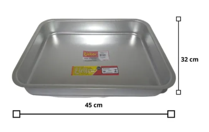 Eirilar Assadeira Retangular Aluminio Polido Alta 04 - 4