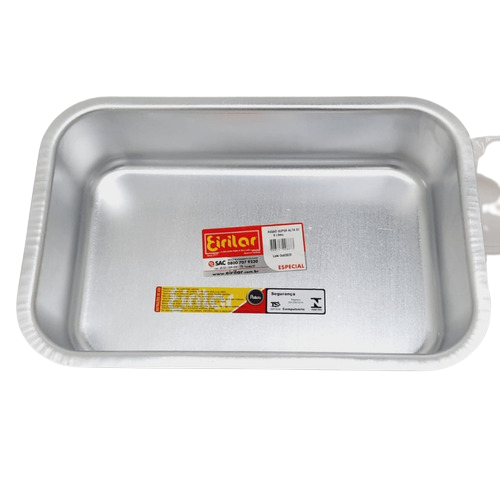 Eirilar Assadeira Retangular Aluminio Polido Alta 04 - 1