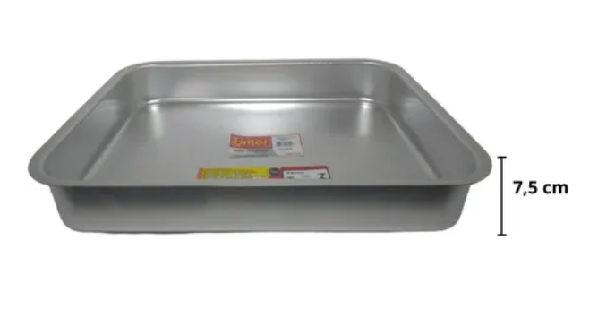 Eirilar Assadeira Retangular Aluminio Polido Alta 04 - 3