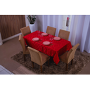 Ver imagem 1 de toalha de mesa retangular 8 lugares jacquard 1,35x2,60:vermelho