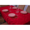Ver imagem 2 de toalha de mesa retangular 8 lugares jacquard 1,35x2,60:vermelho
