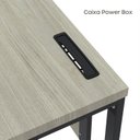 Ver imagem 3 de Estação de Trabalho Mesa Plataforma Escritório Tubular para 1 Pessoa com Caixa de Tomada PE40TUB