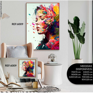 Quadro Decorativo Mulheres com Tintas Coloridas