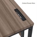 Ver imagem 3 de Estação de Trabalho Mesa Plataforma Escritório Tubular para 1 Pessoa com Caixa de Tomada PE40TUB