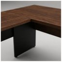 Ver imagem 4 de Mesa em "L" (Mesa 1,50m + Mesa Auxiliar) - s/ Gavetas - Workstart - Marsala / Preto - 23476