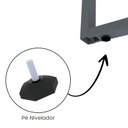 Ver imagem 5 de Estação de Trabalho Mesa Plataforma Escritório Tubular para 1 Pessoa com Caixa de Tomada PE40TUB