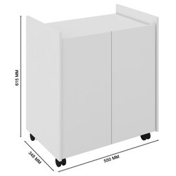 Armario Multiuso para Ambiente Sala Cozinha Banheiro:branco - 8