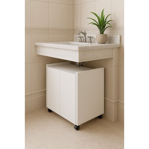 Armario Multiuso para Ambiente Sala Cozinha Banheiro:branco