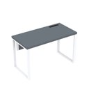 Ver imagem 2 de Estação de Trabalho Mesa Plataforma Escritório Tubular para 1 Pessoa com Caixa de Tomada PE40TUB