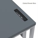 Ver imagem 3 de Estação de Trabalho Mesa Plataforma Escritório Tubular para 1 Pessoa com Caixa de Tomada PE40TUB