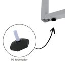 Ver imagem 5 de Estação de Trabalho Mesa Plataforma Escritório Tubular para 1 Pessoa com Caixa de Tomada PE40TUB