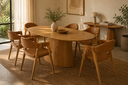 Ver imagem 2 de Mesa de Jantar Orgânica Oval 200x100 - Castanho Claro