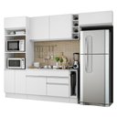 Ver imagem 3 de Armário de Cozinha Completa 290cm Branco Safira Madesa 04