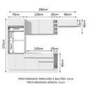 Ver imagem 4 de Armário de Cozinha Completa 290cm Branco Safira Madesa 04