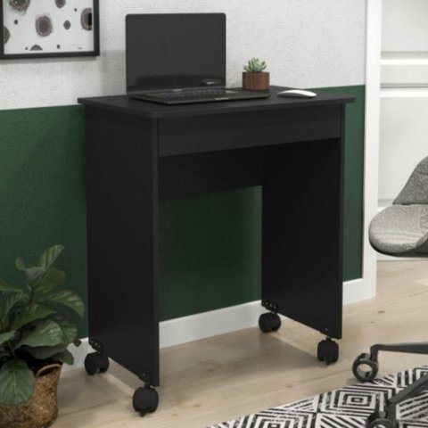 Mesa para Computador Retangular Noah Moderno 1 Gaveta MDP Preto Oft Móveis