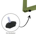 Ver imagem 5 de Estação de Trabalho Mesa Plataforma Escritório Tubular para 1 Pessoa com Caixa de Tomada PE40TUB