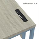 Ver imagem 3 de Estação de Trabalho Mesa Plataforma Escritório Tubular para 1 Pessoa com Caixa de Tomada PE40TUB