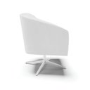 Ver imagem 2 de Cadeira Sala de Jantar Giratória Base Cromada Stella Sintético Pu D03 - D'Rossi Cor Branco