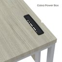 Ver imagem 3 de Estação de Trabalho Mesa Plataforma Escritório Tubular para 1 Pessoa com Caixa de Tomada PE40TUB