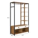 Ver imagem 3 de Mini Closet com Duas Gavetas e Corrediça Tescópica, Prateleiras, Pe com Regulagem