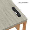 Ver imagem 3 de Estação de Trabalho Mesa Plataforma Escritório Tubular para 1 Pessoa com Caixa de Tomada PE40TUB