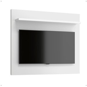 Painel Yan Tv 27 29 32 Polegadas Prateleira Superior Inferior Decoração Sala Quarto Branco