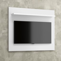 Painel Yan Tv 27 29 32 Polegadas Prateleira Superior Inferior Decoração Sala Quarto Branco - 2
