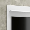 Ver imagem 3 de Painel Yan Tv 27 29 32 Polegadas Prateleira Superior Inferior Decoração Sala Quarto Branco