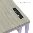 Ver imagem 3 de Estação de Trabalho Mesa Plataforma Escritório Tubular para 1 Pessoa com Caixa de Tomada PE40TUB